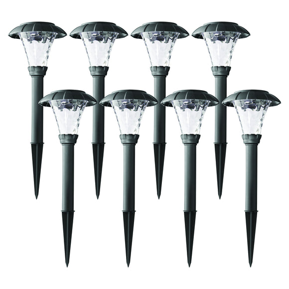 Mainstays Solar Powered  LED Stanford Pathway Light, 8 Count 10 Lumens
