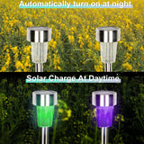 Ktaxon 10pcs Solar Lights, Outdoor Garden Stainless Steel Lights