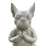 Outdoor French Bulldog Garden Statue, Meditation Resin Craft Dog Memorials Dog Figures Statue