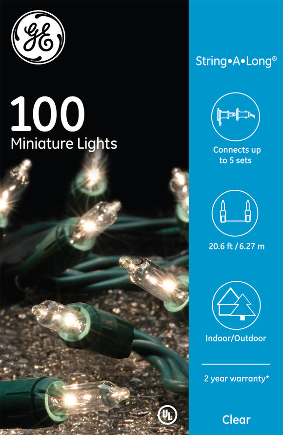GE 100CT String-A-Long Miniature Christmas Light String Set