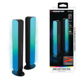 Monster Multi-Color LED Light Bar with Multi-Position Base, with Remote/Cable, 2 Pack