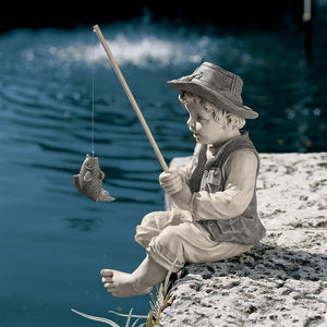 15 Frederic Little Fisherman of Avignon Boy Fishing Garden Statue –  Homesmartcamera