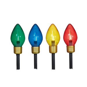 Multicolor LED Jumbo C9 Christmas Lawn Stakes, Set of 4