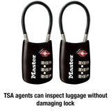 Master Lock Your Own Combination Tsa-accepted Cable Padlock, 2 Pack