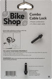 Bike Shop Combo Cable Bicycle Lock, 4ft x 8mm Combo Cable Lock