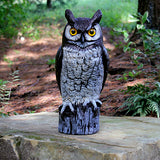 Dalen 16" Brown Great Horned Owl Scarecrow Garden Statue