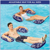 Aqua 3-in-1 Inflatable Pool Float Lounge Chair with Arm Rests and Leg Bolsters