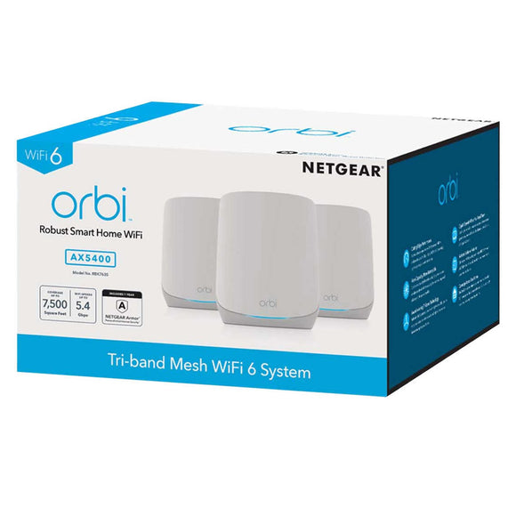 Netgear Orbi AX5400 WiFi 6 Mesh System, Unbeatable WiFi and Internet Security