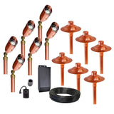 P.M. Lighting 12-Light LED Landscape Lighting Kit, 6 Path luminaires & 6 Bullet luminaires