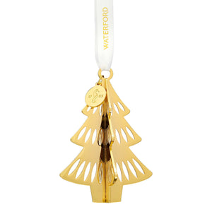 Waterford Golden Tree Ornament with 2022 Metal Hang Tag