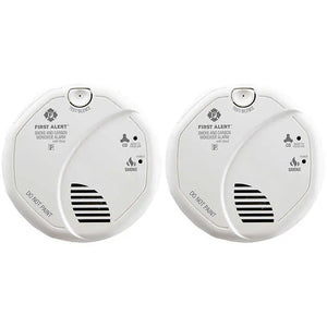 First Alert BRK Hardwired Talking Photoelectric Smoke and Carbon Monoxide (CO) Detector, 2-Pack
