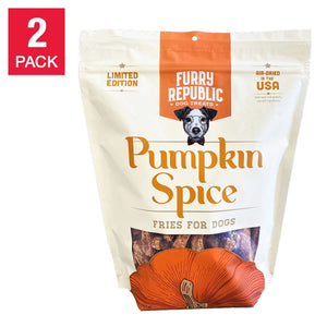 Furry Republic Pumpkin Spice Fries Dog Treats, 32 Oz, 2 Bags