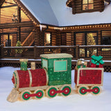 68” Holiday Glitter Train Set With Lights, 480 LED Lights