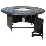 La Flamme 52" Round Lace Fire Table, 55,000 BTU Cast Aluminum Rust-Free