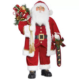 Mercuries Asia Ltd 36" Fabric Santa, Traditional Styled Clothing Plaid Sack