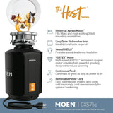 Moen Host Series Garbage Disposal with Sound Reduction