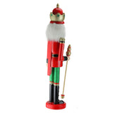 24" Wooden Christmas Nutcracker King with Scepter