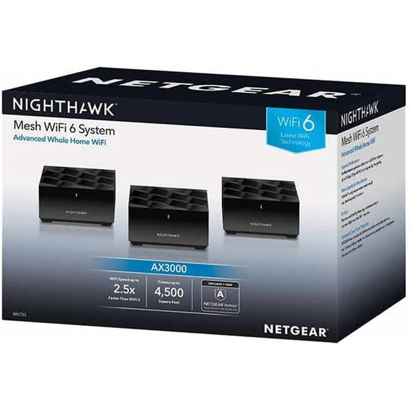 Netgear Nighthawk AX3000 Wifi 6 Mesh System, One Year Advanced Internet Security