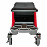 Powerbuilt Heavy Duty Rolling Mechanics Seat, Brake Stool 300lb Capacity