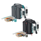 Titan Arctic Zone Fridge Cold, Crush Resistant Lunch Pack with 2 Ice Walls,2-pack