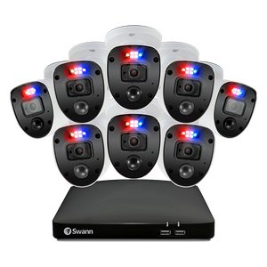 Swann Enforcer Home Security Camera System 8 Channel 8 Cameras DVR CCTV, Wired Surveillance 1080p Full HD + 1TB HDD