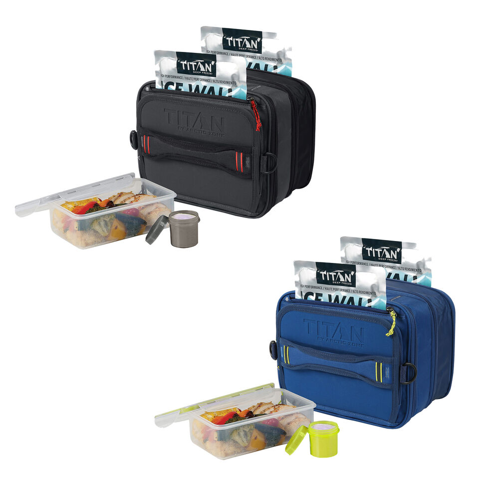 Titan Arctic Zone Fridge Cold, Crush Resistant Lunch Pack with 2