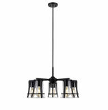 OVE Decors Joakim 5-light Chandelier, Ceiling Fixture Glass Dome 22.83 in. × 22.83 in. × 12.80 in.
