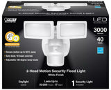 Feit Electric LED Motion Sensor Security Flood Light, Dual Head 3,000 Lumens