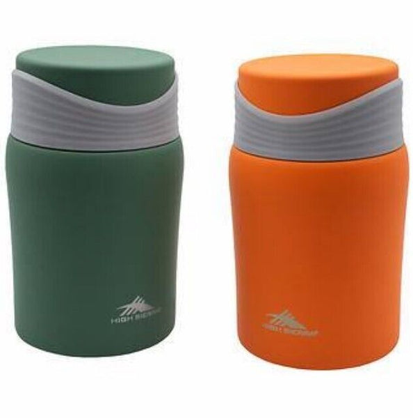 High Sierra Insulated Thermos Stainless Steel Food Jars, 2-Pack W/Sporks
