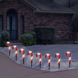 LED Candy Cane Pathway Stake Set, 8-Count