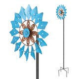 Iron Petal Shape Metal Garden Wind Spinner