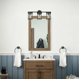 OVE Decors Joakim 3-Light Wall-Mount Vanity Light, Black Painted Finish