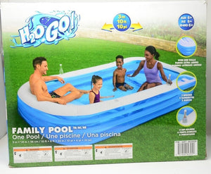 H2OGO! Rectangular 10' Inflatable Family Pool