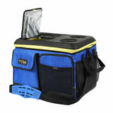 Titan 50-Can Collapsible Cooler, Folds flat for easy storage Blue/Red