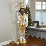 8' LED Metallic Grand Nutcracker with Music - Christmas Decoration Outdoor