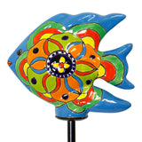 Stylecraft Talavera Style Garden Fish Stake, 9” W x 3” x 6.5” H