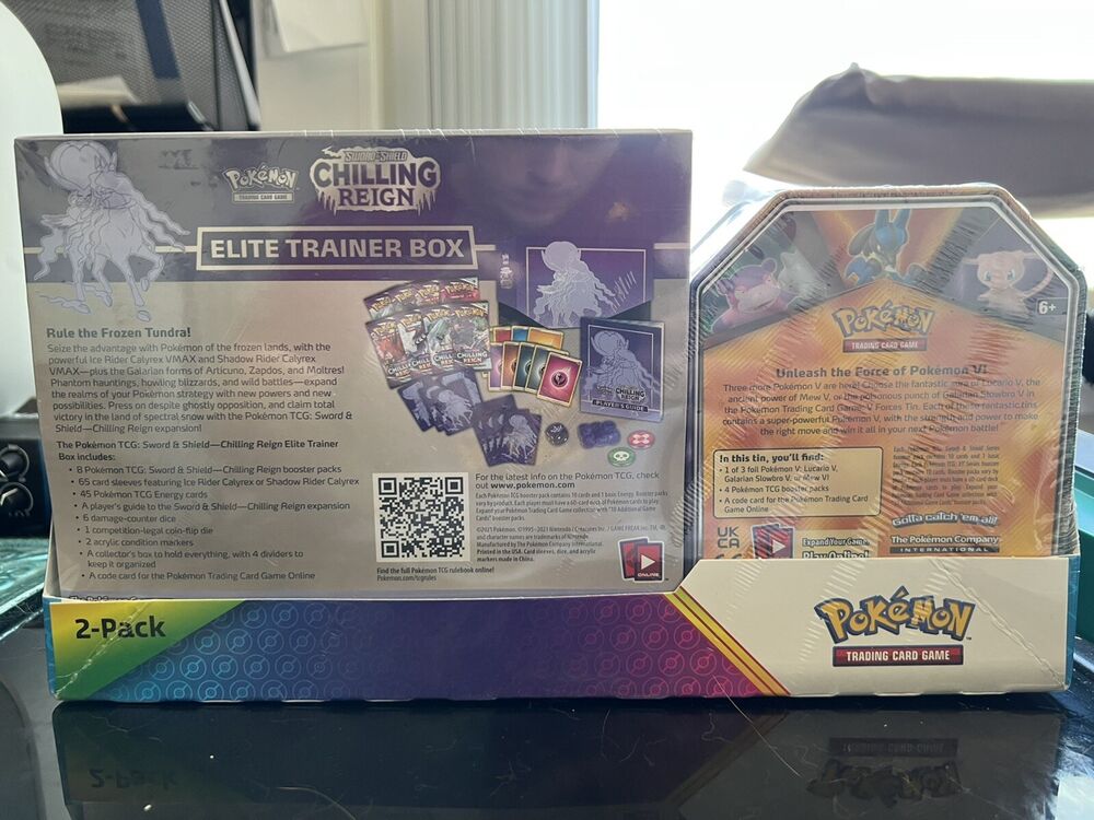 Pokemon 2024 Chilling Reign Elite Trainer Box + Mew Window tin