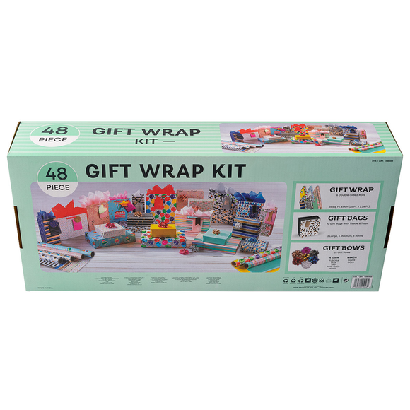All Occasion Gift Wrap Kit, 6 Double-Sided Gift Wrap Rolls