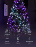 7.5' Twinkly Pre-Lit Artificial Christmas Tree,  App-controlled 600 RGB LED Twinkly Lights