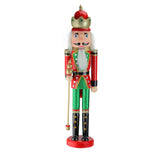 24" Wooden Christmas Nutcracker King with Scepter