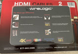 WireLogic 8 Feet Ruby HDMI Cable, 2-pack