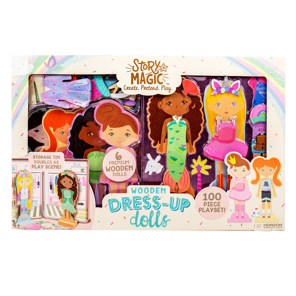 Horizon Story Magic Wooden Dress Up Dolls with Tin – Homesmartcamera