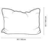 Crash Pillow Bundle, 74" L x 53" W Crash Pillow with Matching Throw and Pillow