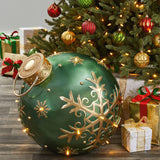 19'' Oversized Christmas Ornament with LED Lights for Holiday Season