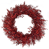 28" Artificial Red Berry Wreath For Christmas and Fall Holiday Décor