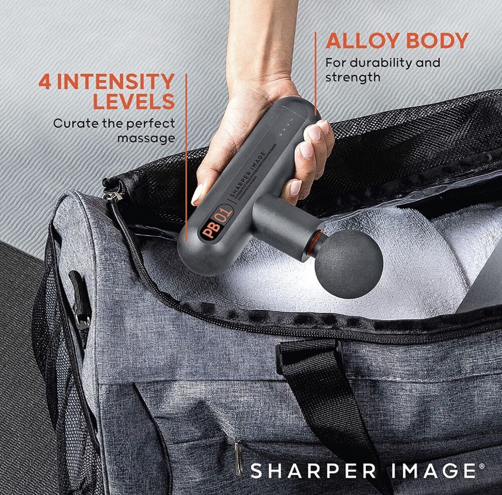 Sharpe Image Powerboost Move Deep Tissue Massager, w/ 4 Attachments,  Whisper Quiet, Rechargeable – Homesmartcamera