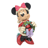 Jim Shore 17" Resin Stone Disney Holiday Minnie Mouse, Christmas Decor