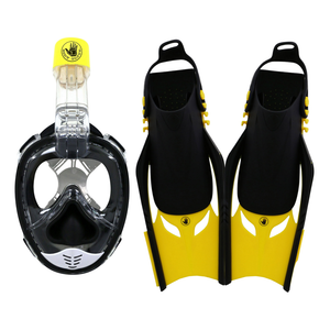 Body Glove Aire Full Face Snorkel Set, Mono Fin, Snorkeling, and Swim Training