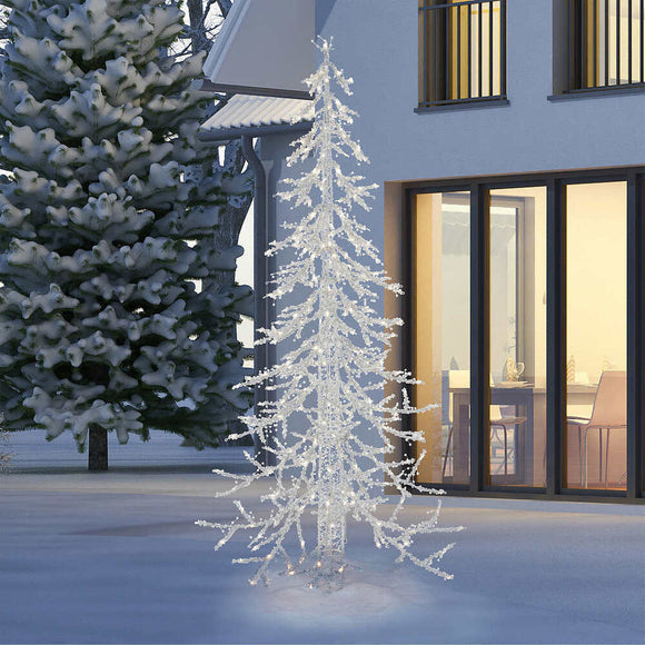 7’ LED Iced Winter Tree with 400 Warm White LED Lights
