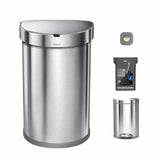 Simplehuman 45L Semi Round Sensor Can and 4.5L Step Can with Odorsorb